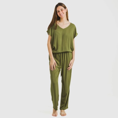 Pantalón largo viscosa bambula liso