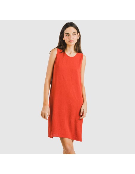 Vestido corto tirantes bambula liso Vestido corto tirantes bambula liso