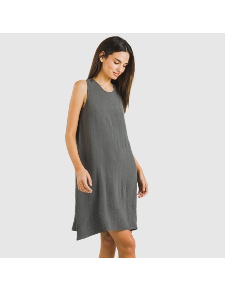 Vestido corto tirantes bambula liso Vestido corto tirantes bambula liso