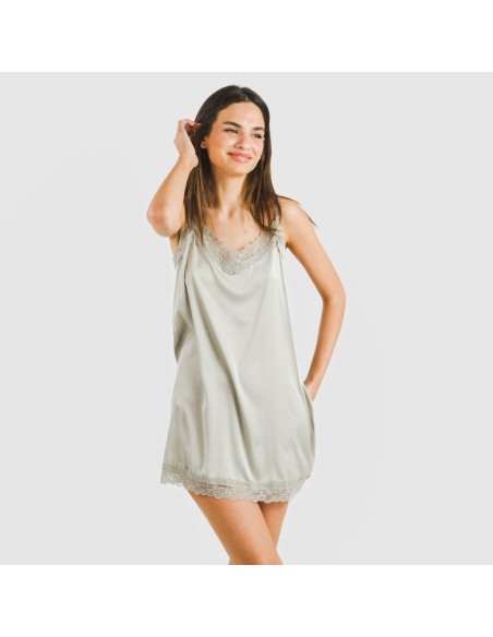 Camisón corto satén Friday liso
