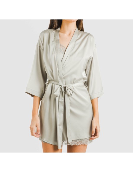 Bata corta mujer satén Friday liso Bata corta mujer satén Friday liso