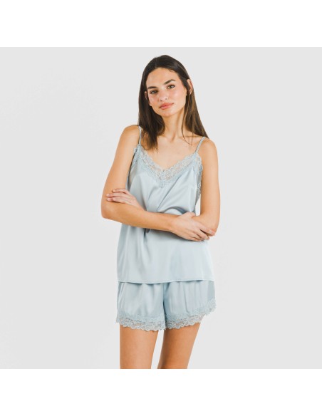 Pijama tirantes mujer satén Friday liso Pijama tirantes mujer satén Friday liso