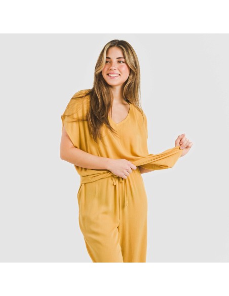 Camiseta manga fluida viscosa bambula lisa Camiseta manga fluida viscosa bambula lisa