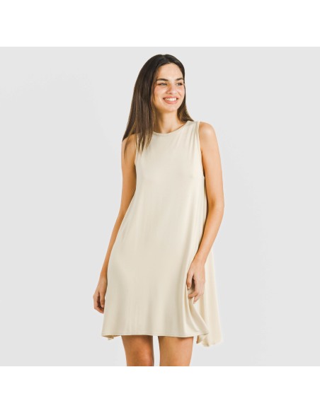 Vestido corto tirantes viscosa liso Vestido corto tirantes viscosa liso