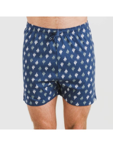 Pijama corto algodón hombre Hawat gris verdoso