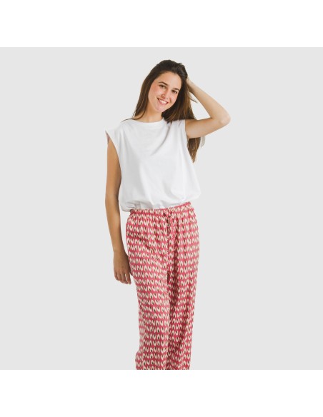 Pantalón viscosa Tana marsala