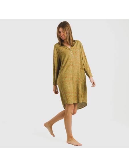 Camisola viscosa Silda verde cacería Camisola viscosa Silda verde cacería