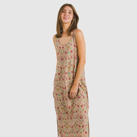 Vestido largo tirantes viscosa Jessica