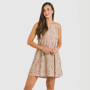 Vestido corto tirantes crepe Jessica