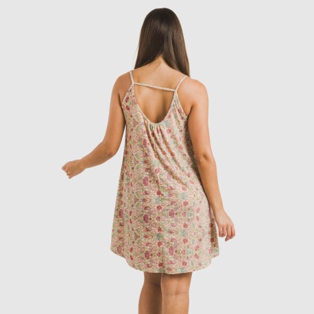 Vestido corto tirantes crepe Jessica