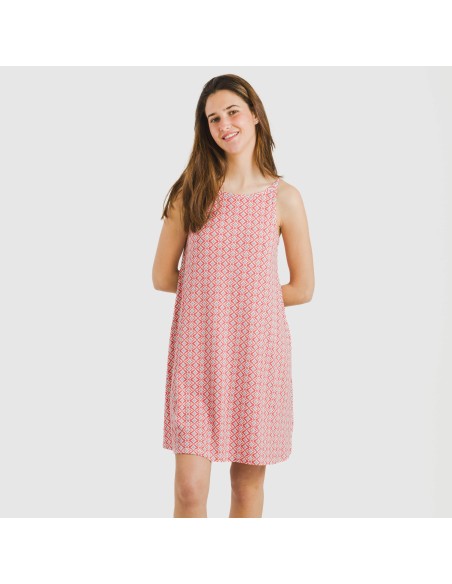 Vestido corto tirantes crepe Dulcinea marsala Vestido corto tirantes crepe Dulcinea marsala