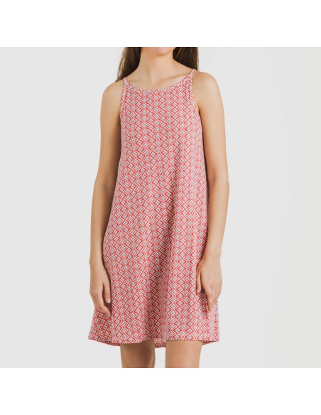 Vestido corto tirantes crepe Dulcinea marsala Vestido corto tirantes crepe Dulcinea marsala