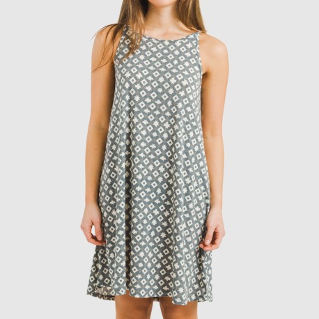 Vestido corto tirantes crepe Narciso indigo