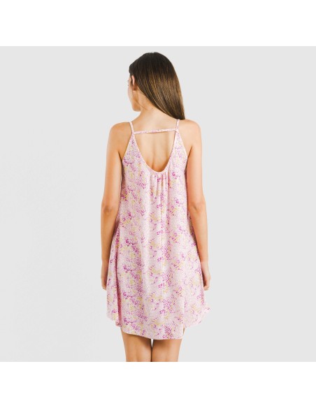 Vestido corto tirantes crepe Aruna malva Vestido corto tirantes crepe Aruna malva