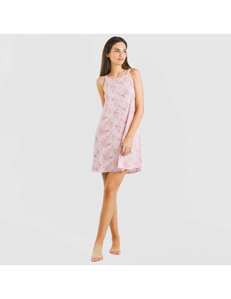 Vestido corto tirantes crepe Aruna malva Vestido corto tirantes crepe Aruna malva