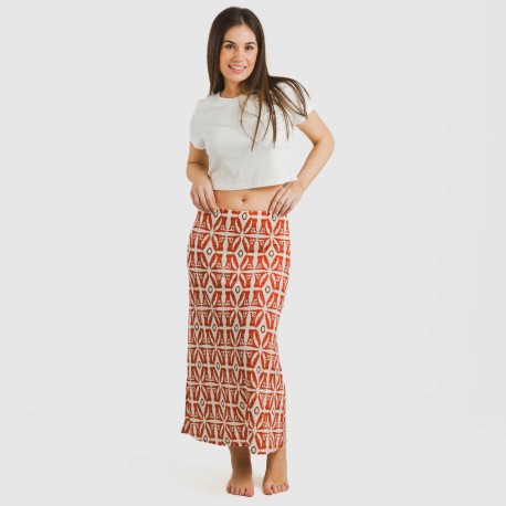 Falda midi soft Catania teja
