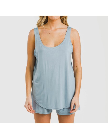 Pijama tirantes mujer viscosa liso Pijama tirantes mujer viscosa liso