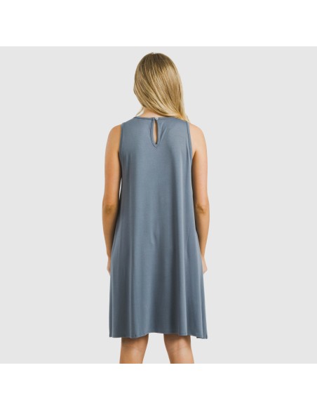 Vestido corto tirantes viscosa liso Vestido corto tirantes viscosa liso