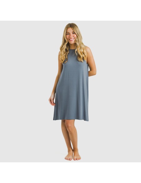 Vestido corto tirantes viscosa liso Vestido corto tirantes viscosa liso