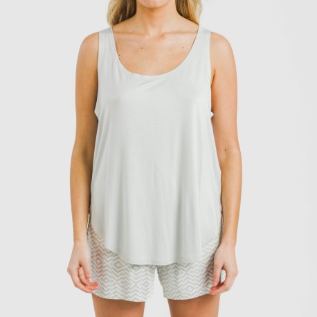 Pijama tirantes mujer viscosa Maximo gris