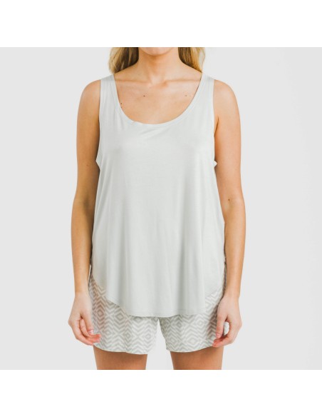 Pijama tirantes mujer viscosa Maximo gris