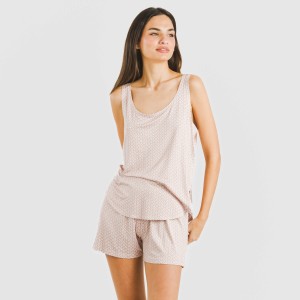 Pijama tirantes mujer viscosa Sassy rosa
