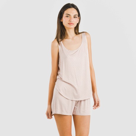 Pijama tirantes mujer viscosa Sassy rosa