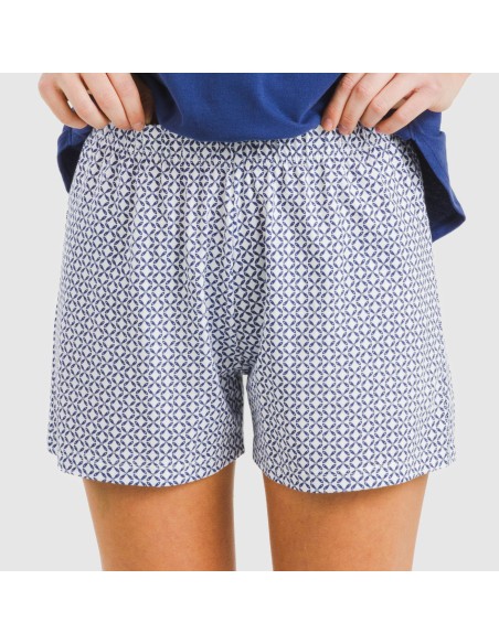 Pijama corto algodón Nett azul Pijama corto algodón Nett azul