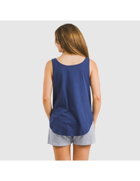 Pijama corto algodón Nett azul Pijama corto algodón Nett azul