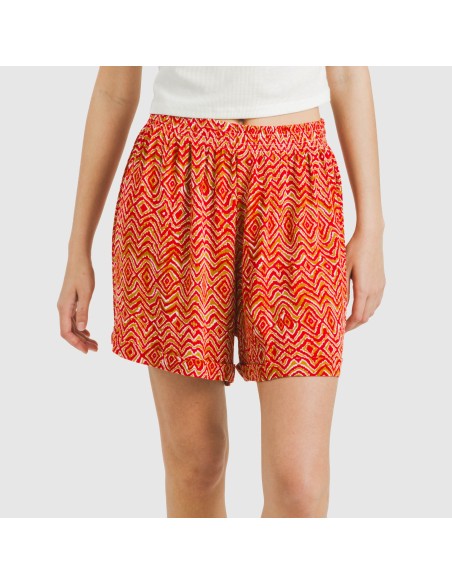 Pantalón corto viscosa bambula Silda teja Pantalón corto viscosa bambula Silda teja