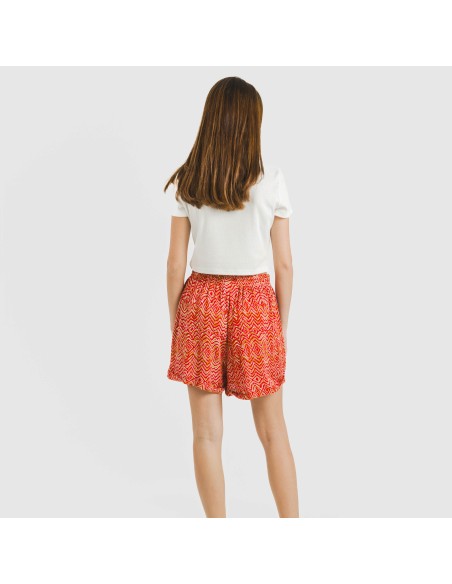 Pantalón corto viscosa bambula Silda teja Pantalón corto viscosa bambula Silda teja