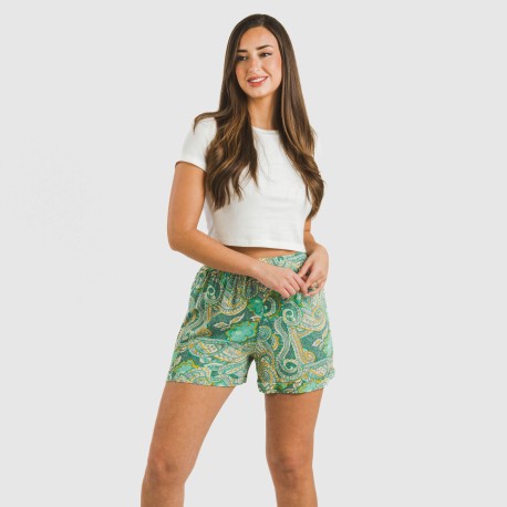 Pantalón corto viscosa bambula Patme verde
