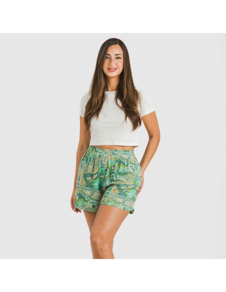 Pantalón corto viscosa bambula Patme verde