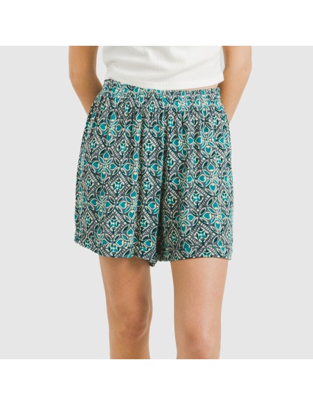Pantalón corto viscosa bambula Malura agua marina Pantalón corto viscosa bambula Malura agua marina