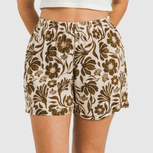 Pantalón corto viscosa bambula Alexis marrón