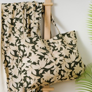Pack Toalla Pareo + Bolso Charamo verde caceria