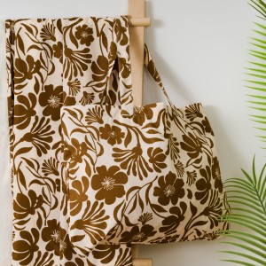Pack Toalla Pareo + Bolso Alexis marrón
