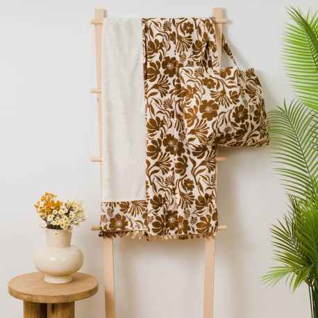 Pack Toalla Pareo + Bolso Alexis marrón