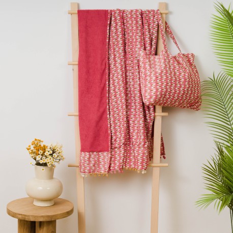 Pack Toalla Pareo + Bolso Tana marsala