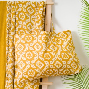 Pack Toalla Pareo + Bolso Eugenia ocre