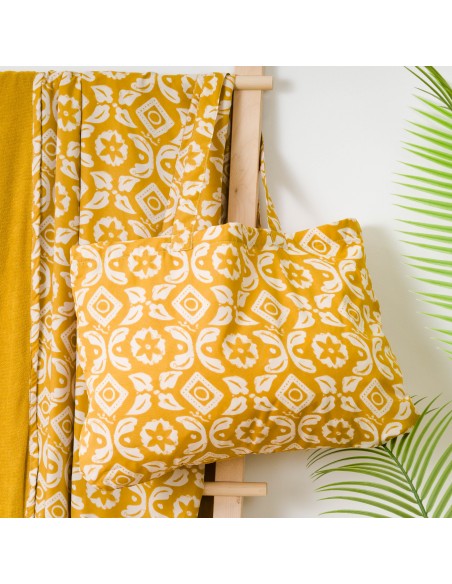 Pack Toalla Pareo + Bolso Eugenia ocre