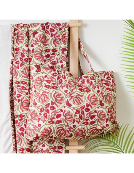 Pack Toalla Pareo + Bolso Venus marsala