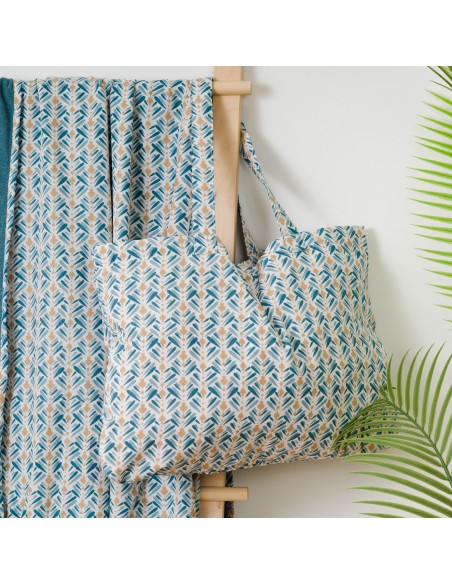 Pack Toalla Pareo + Bolso Eloina agua marina Pack Toalla Pareo + Bolso Eloina agua marina