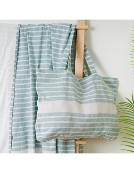 Pack Toalla Pareo + Bolso Raya algodón Pack Toalla Pareo + Bolso Raya algodón