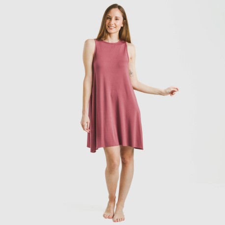 Vestido corto tirantes viscosa liso