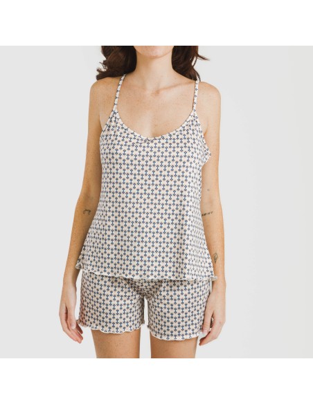 Pijama tirantes mujer soft Ortiz azul Pijama tirantes mujer soft Ortiz azul