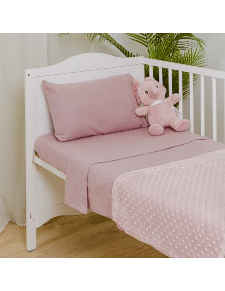 Juego de sábanas franela lisas cuna Juego de sábanas franela lisas cuna