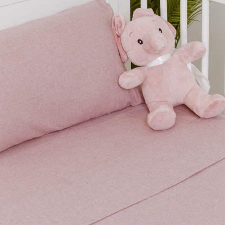 Juego de sábanas franela lisas cuna