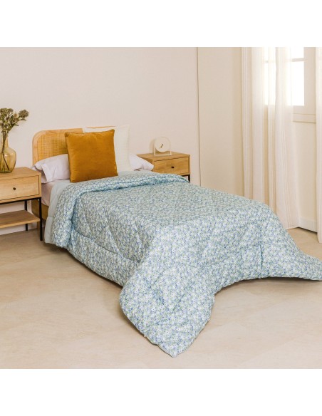 Edredón estampado Cris celeste Edredón estampado Cris celeste