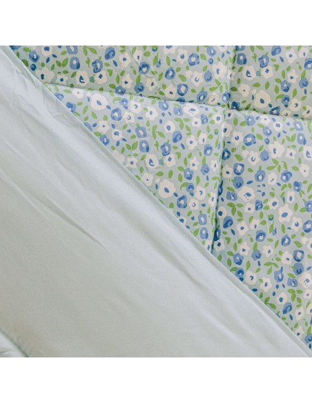 Edredón estampado Cris celeste Edredón estampado Cris celeste